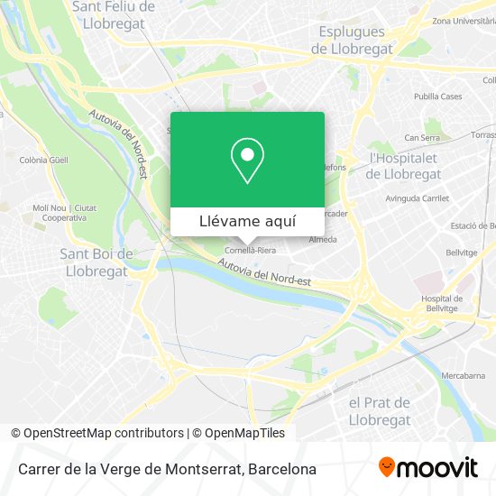 Mapa Carrer de la Verge de Montserrat