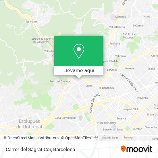 Mapa Carrer del Sagrat Cor