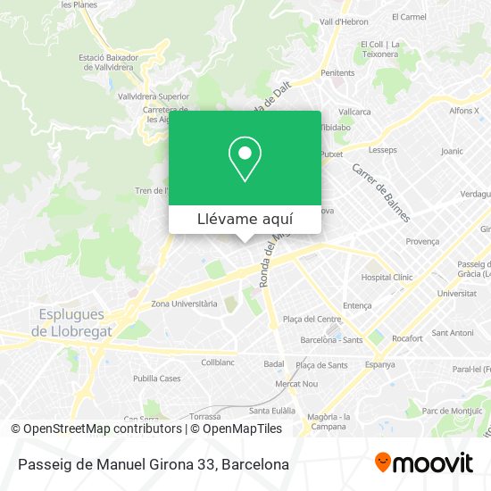 Mapa Passeig de Manuel Girona 33