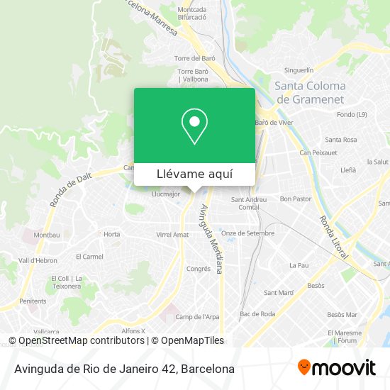 Mapa Avinguda de Rio de Janeiro 42