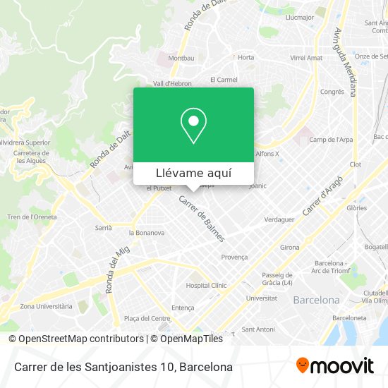 Mapa Carrer de les Santjoanistes 10