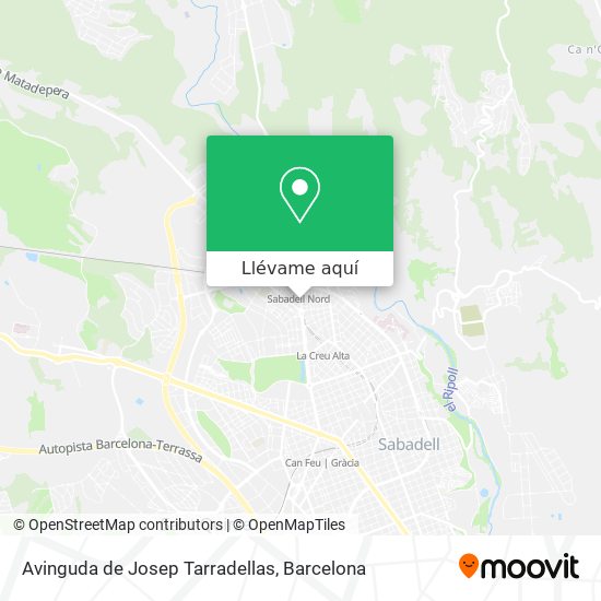 Mapa Avinguda de Josep Tarradellas