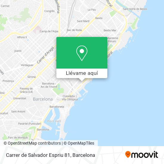 Mapa Carrer de Salvador Espriu 81