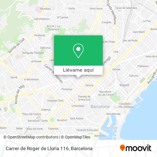 Mapa Carrer de Roger de Llúria 116
