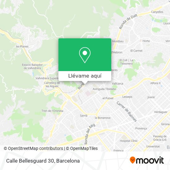Mapa Calle Bellesguard 30