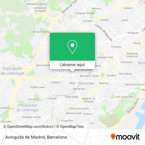 Mapa Avinguda de Madrid