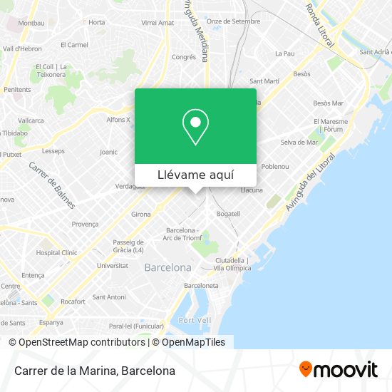 Mapa Carrer de la Marina