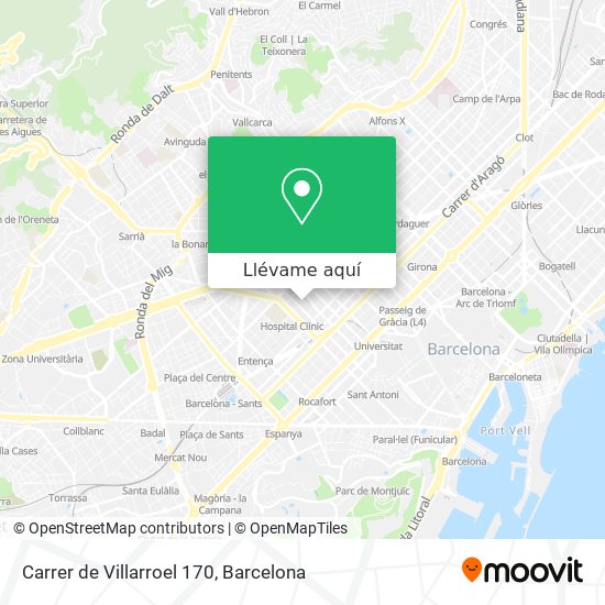 Mapa Carrer de Villarroel 170