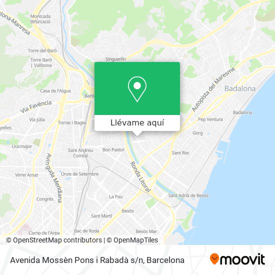 Mapa Avenida Mossèn Pons i Rabadà s / n
