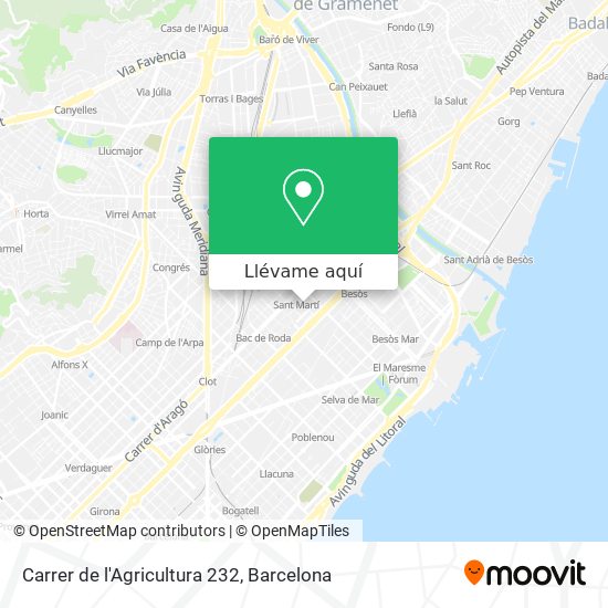 Mapa Carrer de l'Agricultura 232