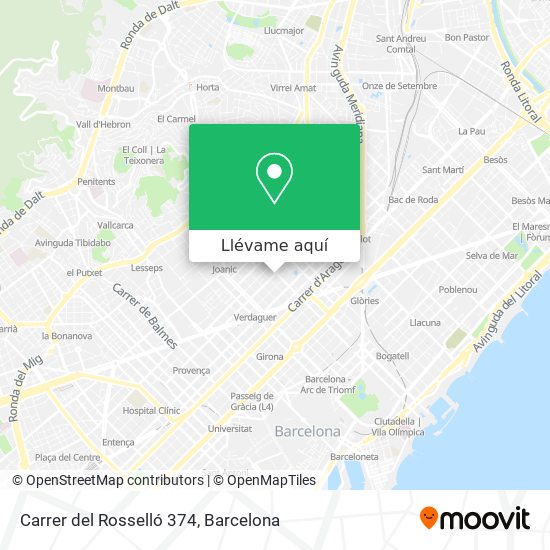 Mapa Carrer del Rosselló 374