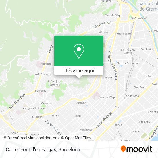 Mapa Carrer Font d'en Fargas