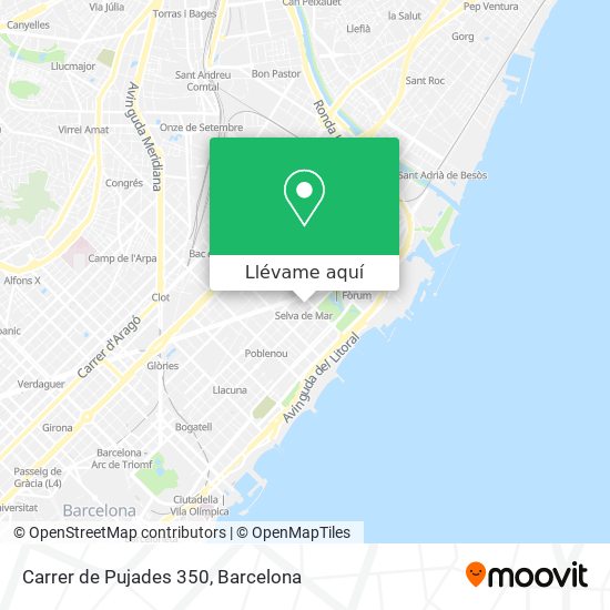 Mapa Carrer de Pujades 350