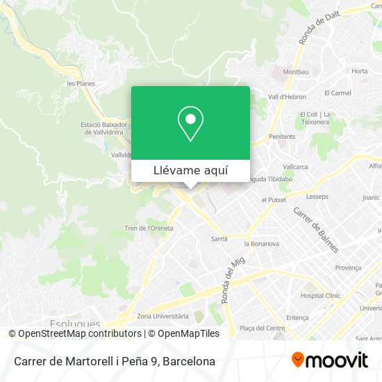 Mapa Carrer de Martorell i Peña 9