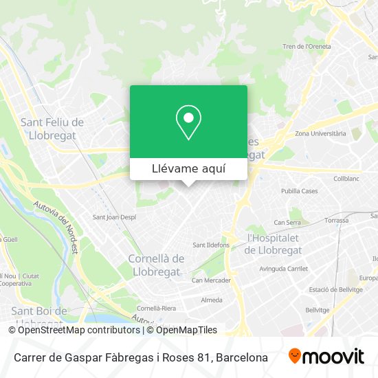Mapa Carrer de Gaspar Fàbregas i Roses 81