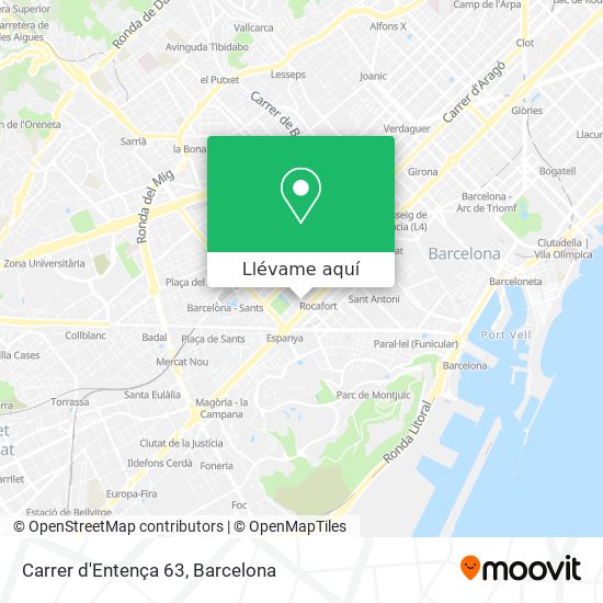 Mapa Carrer d'Entença 63
