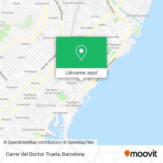 Mapa Carrer del Doctor Trueta