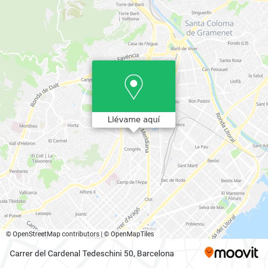 Mapa Carrer del Cardenal Tedeschini 50