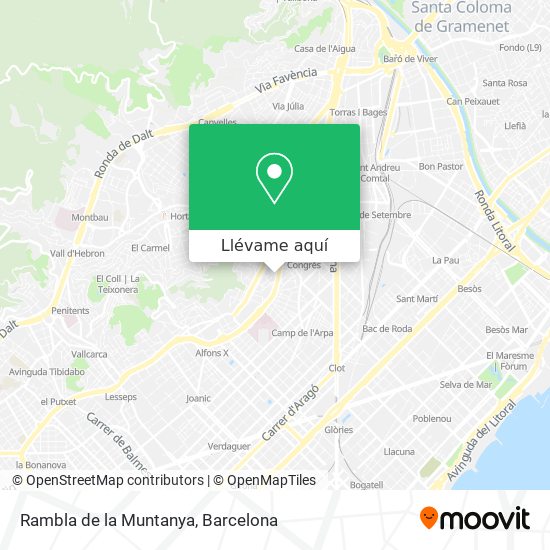 Mapa Rambla de la Muntanya