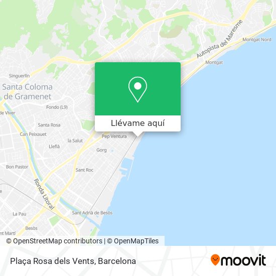 Mapa Plaça Rosa dels Vents