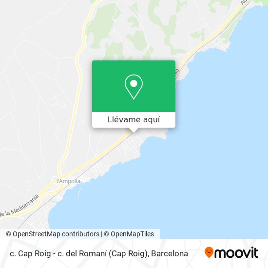 Mapa c. Cap Roig - c. del Romaní