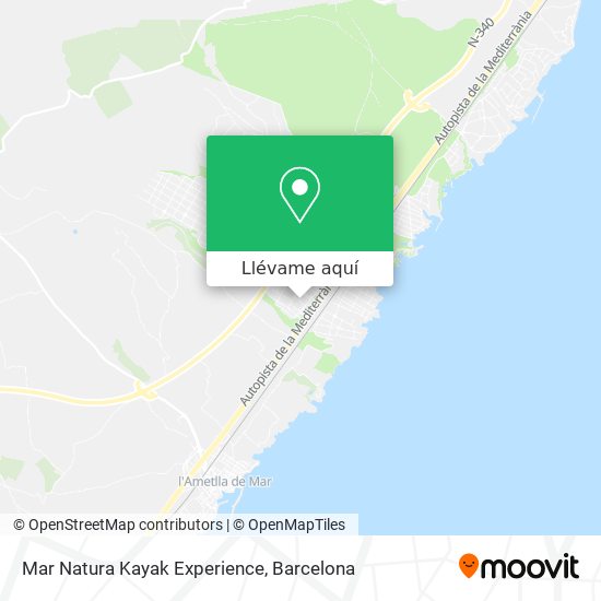 Mapa Mar Natura Kayak Experience