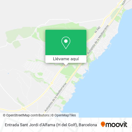 Mapa Entrada Sant Jordi d'Alfama (H del Golf)