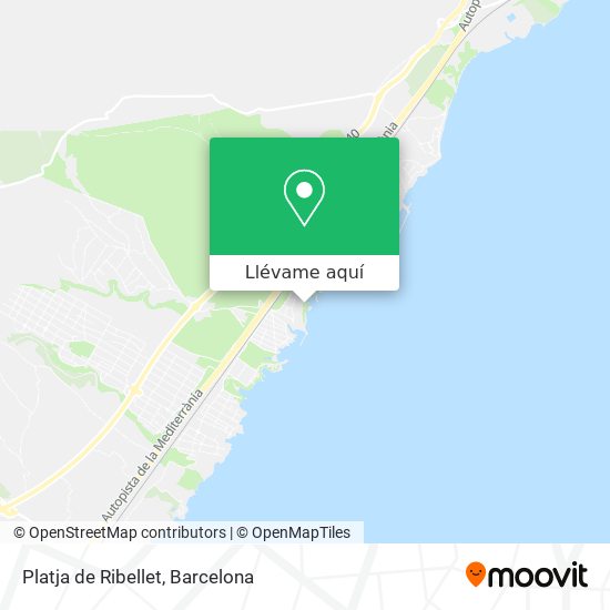 Mapa Platja de Ribellet