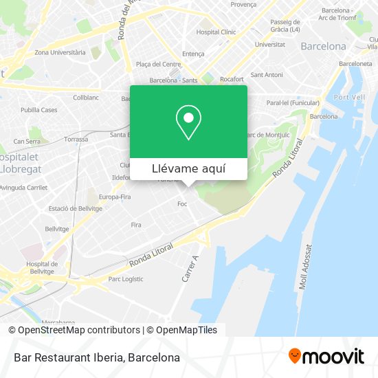 Mapa Bar Restaurant Iberia