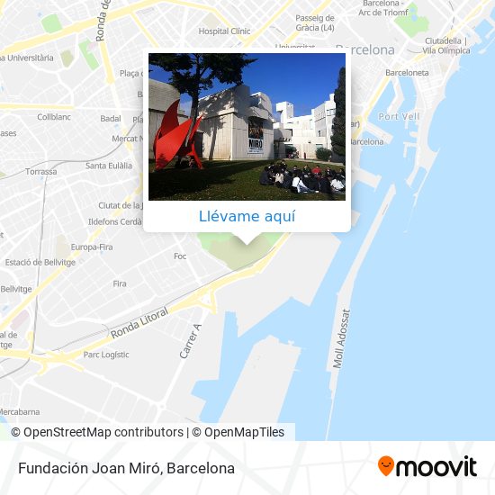 Mapa Fundación Joan Miró