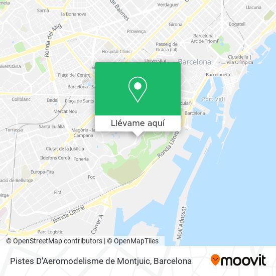 Mapa Pistes D'Aeromodelisme de Montjuic