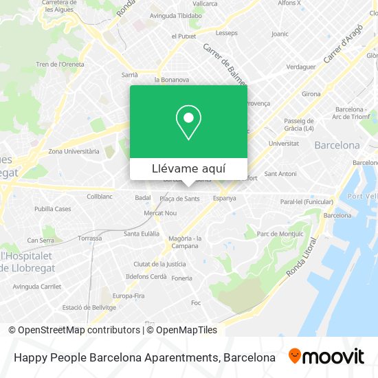 Mapa Happy People Barcelona Aparentments