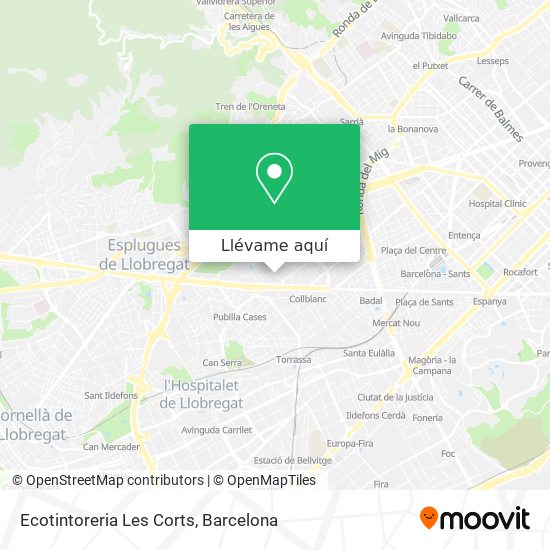 Mapa Ecotintoreria Les Corts