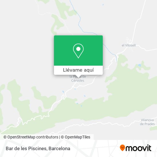 Mapa Bar de les Piscines