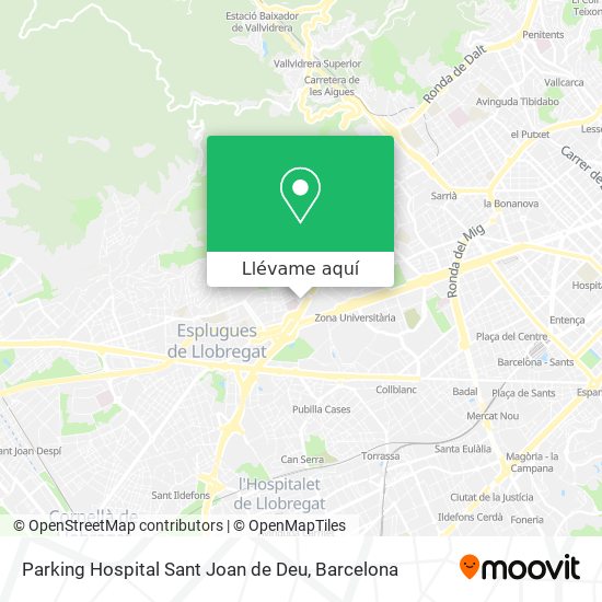 Mapa Parking Hospital Sant Joan de Deu