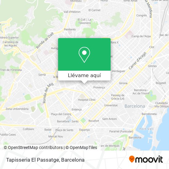 Mapa Tapisseria El Passatge