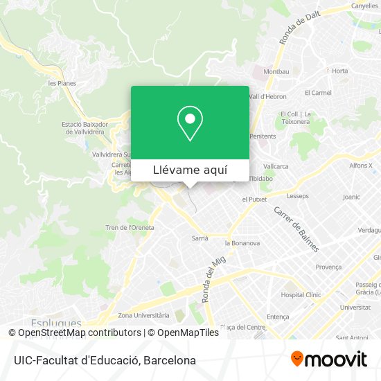 Mapa UIC-Facultat d'Educació