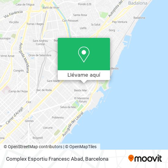 Mapa Complex Esportiu Francesc Abad