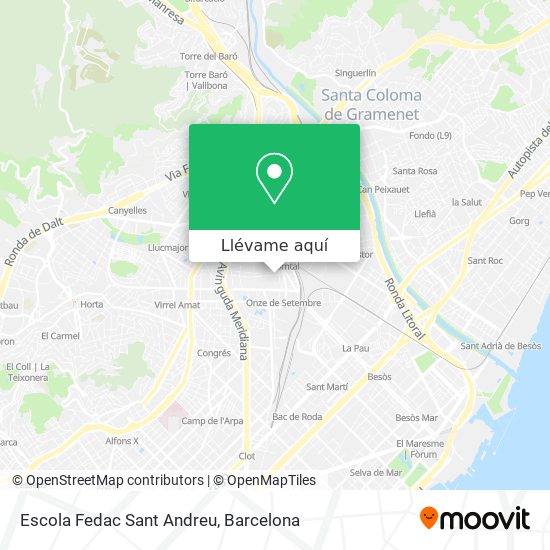 Mapa Escola Fedac Sant Andreu