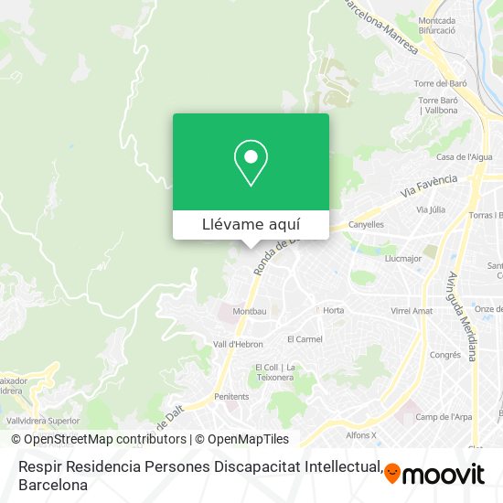 Mapa Respir Residencia Persones Discapacitat Intellectual