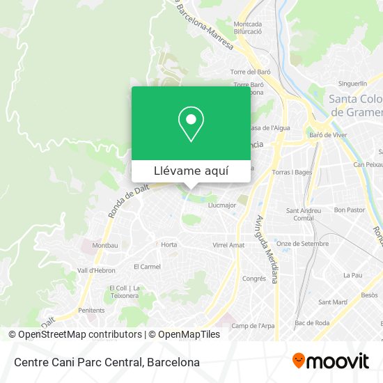 Mapa Centre Cani Parc Central