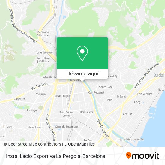 Mapa Instal Lacio Esportiva La Pergola