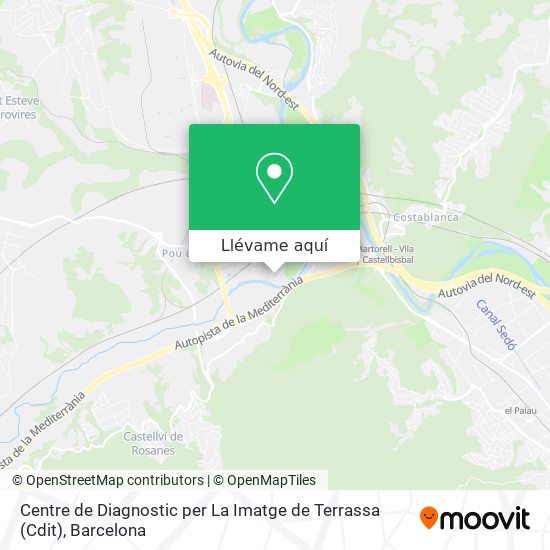 Mapa Centre de Diagnostic per La Imatge de Terrassa (Cdit)