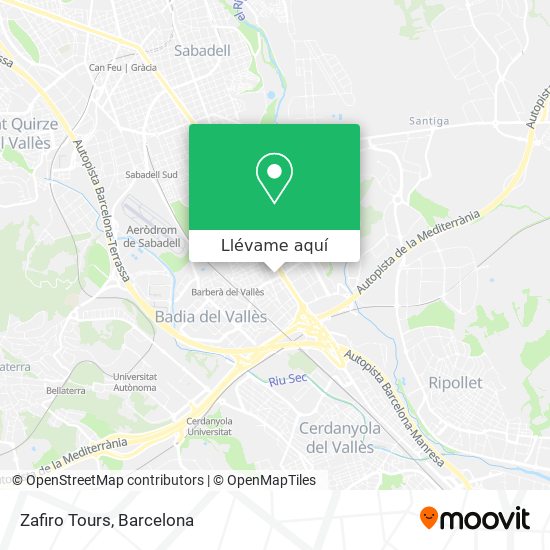 Mapa Zafiro Tours