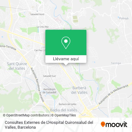 Mapa Consultes Externes de L'Hospital Quironsalud del Valles