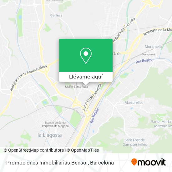 Mapa Promociones Inmobiliarias Bensor