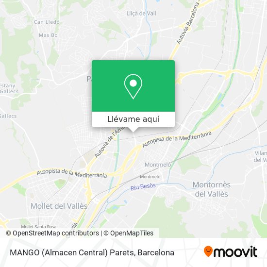 Mapa MANGO (Almacen Central) Parets