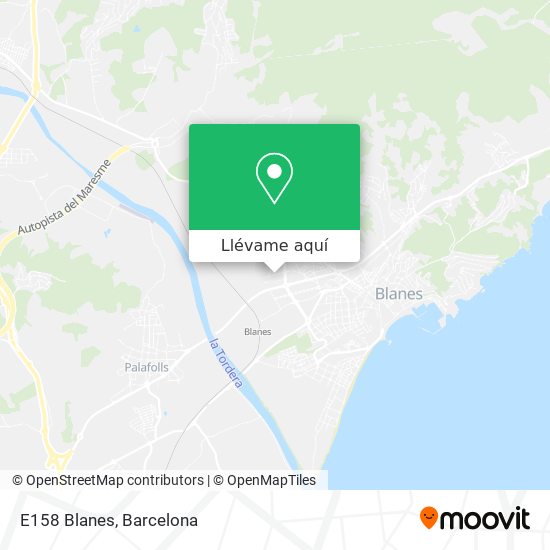 Mapa E158 Blanes