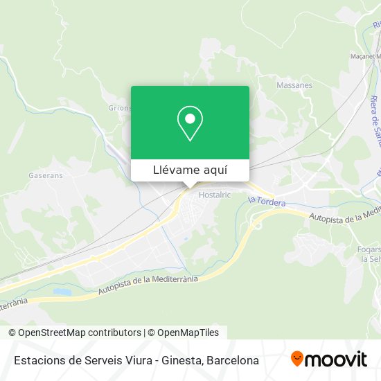 Mapa Estacions de Serveis Viura - Ginesta