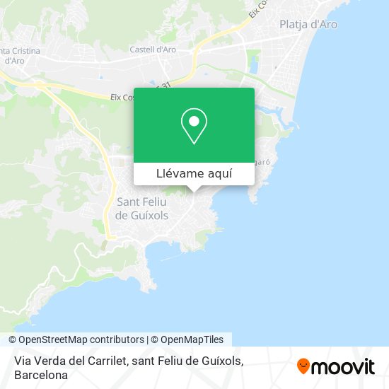 Mapa Via Verda del Carrilet, sant Feliu de Guíxols